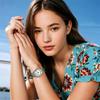 Cute Watch with a Flexible Bellows Stylish Analog One Size Fits Stainless Steel Quartz Fashion Accessory Perfect Gift for Bohemian-style Women's Band