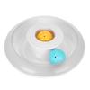 Cat Turntable Toy Cat Durable Roller Track Ball Plaything with Two Colorful Balls