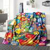 Poket Monster Anime Print Flannel Blanket High Quality Warm Comfortable Cover for All Seasons Perfect for Gifts Home Decor