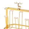 6 Cup Metal Drainer Holder Rack Mug Organizer Luxury Drying Glass for