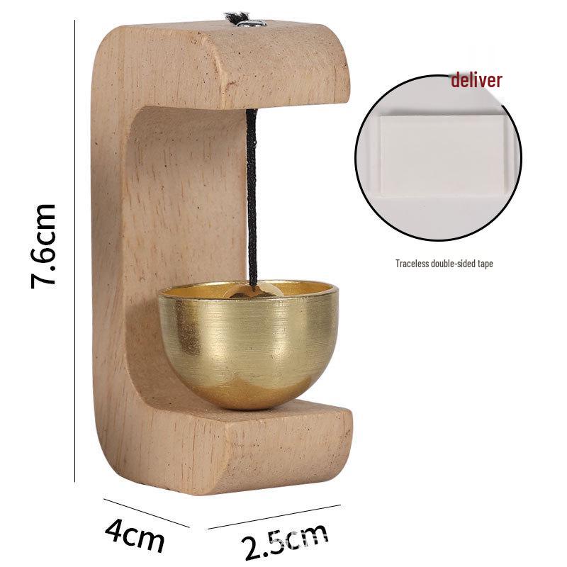 Magnetic Wooden Wind Chime Doorbell - Chinese Style Entrance Decor