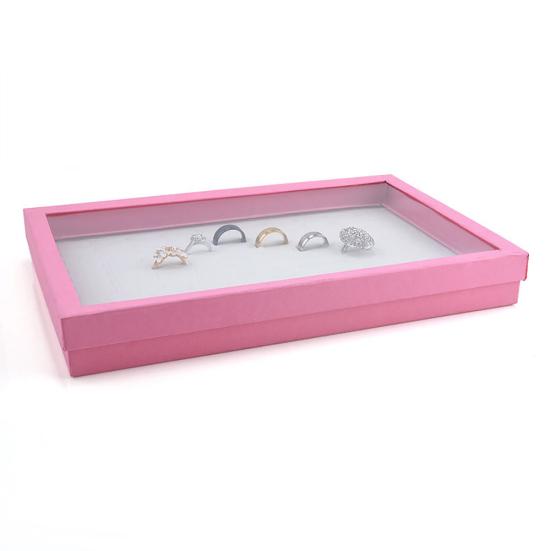 100 Slots Ring Jewelry Display Tray Show Case Organizer Box Storage Holder