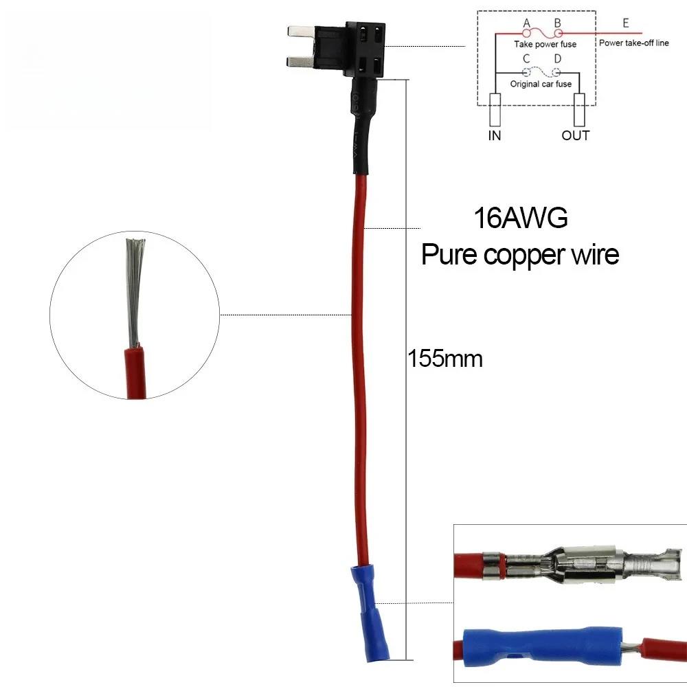 Car Fuse MINI SMALL MEDIUM Size 32V Holder Add-a-circuit TAP Adapter with Micro Mini Standard ATM Blade Fuse Fuse Holders1