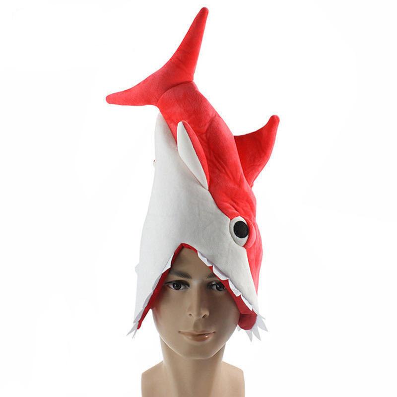 Sombrero de Tiburón de Dibujos Animados con Peluche para Disfraz de Halloween y Regalo de Fiesta