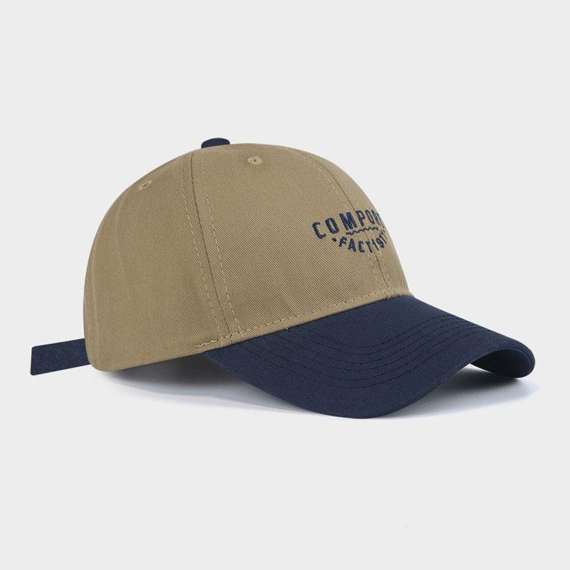 Hood Color Block Baseball Hat Women American Soft Top Sun Shading Face Small Duckball Cap Summer Sun Protection Sun Hat Men