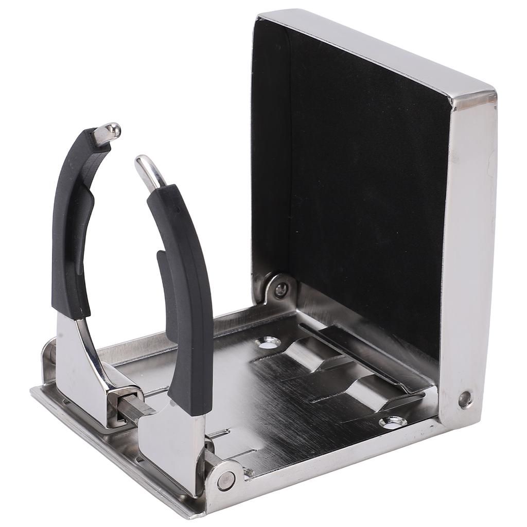 Stainless Steel Folding Drink Holder with Mount Screws Universal Cup Holders for Marine Boat
