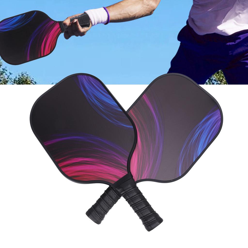 1 Pair Pickle Ball Paddle Carbon Fiber High Strength Lightweight Pickle Ball Racket Set 13mm