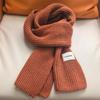 Solid color knitted scarf autumn and winter Korean atmosphere fashion student couple atmosphere scarf warm scarf wholesale