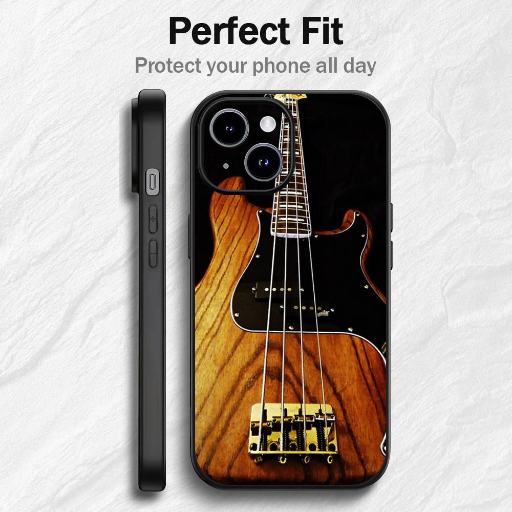 Klasyczna Muzyka Gitara Etui na Telefon Dla iPhone 17 16 15 14 13 12 PRO MAX PLUS Mini TPU Miękkie Przyjazne dla Skóry etui