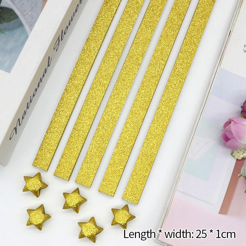 

Thickened Glitter Powder Handmade Origami Quilling Star Paper Mixed Color Paper Stripes For Kids Children Diy Crafts Paper