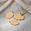 6pcs/lot Stainless Steel Charms Heart Round Irregular Blank Cabochon Pendant Base Diy Resin Cameo Jewelry Making