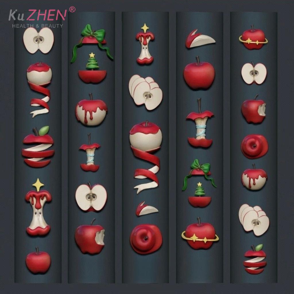 3D Silicone Nail Art Mold Rose Flower Bow Wing Retro Relief Pattern Design DIY Nail Templates Manicure Design Tool