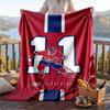 Warm Flannel Blanket Montreal Canadiens Pattern, Lightweight Comfortable Throw Blanket for Bed Sofa Use