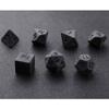 7Pcs/Set Black Dice Set  Personality Unprinted Polyhedron Cubes  Dice