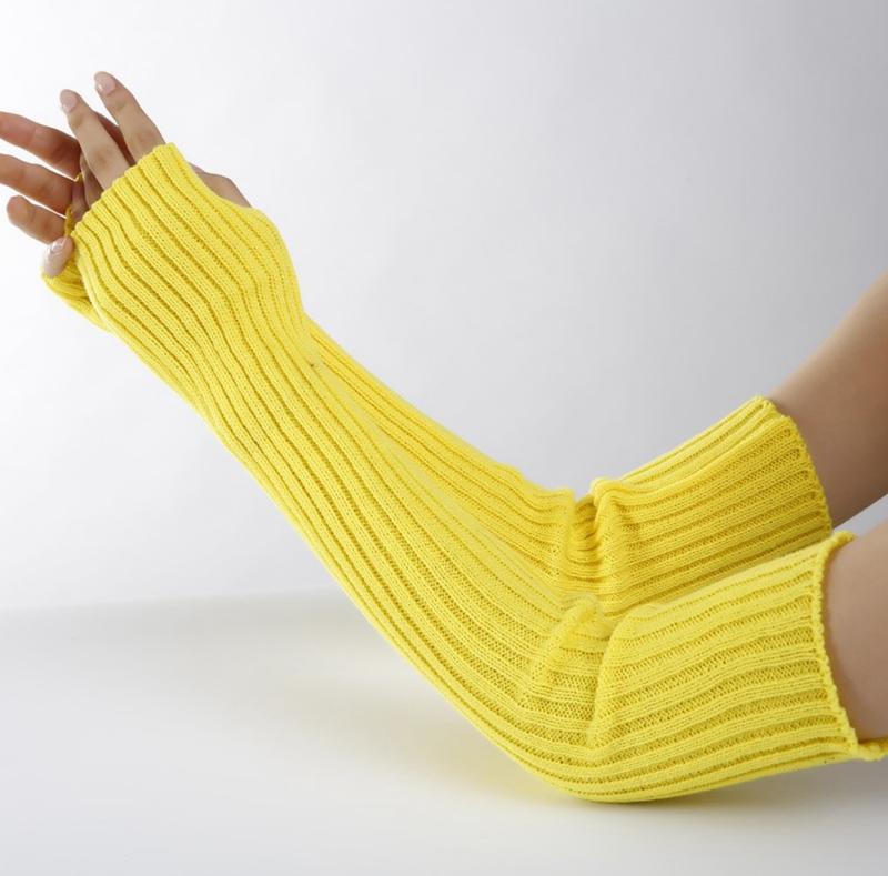 Damen Lange Fingerlose Handschuhe Weicher Damenhandschuh Lolita Kawaii Fäustling Winterwärmer Gestrickte Armmanschette Mädchen Punk Gothic Handschuhe