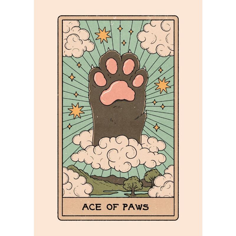 Vintage Mond Kaiserin Sonne Liebe Tod Katze Tarotkarte Poster Leinwandgemälde Wandkunst Bilder Heim Eingang Bar Café Dekor