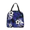 Cartoon Soccer Ball Football Insulated Lunch Bag Thermal Bag Reusable High Capacity Lunch Box Tote Food Bag Beach Outdoor