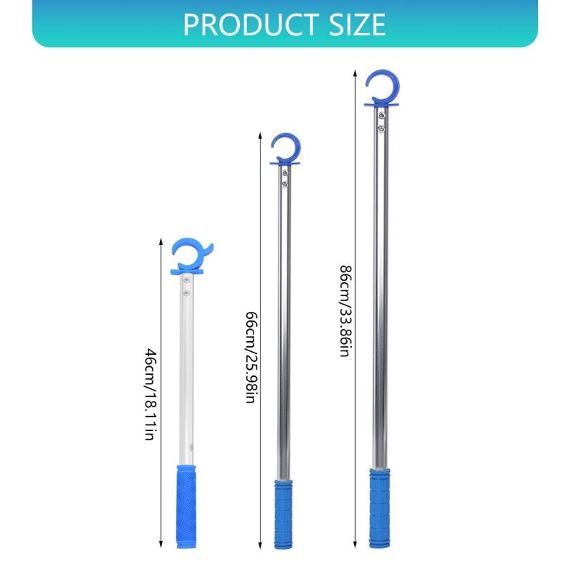 Space Saving Window Hook Rod Tool Easy Assembly Weatherproof Aluminum Designs Safety Lock Enhances Convenience for Home