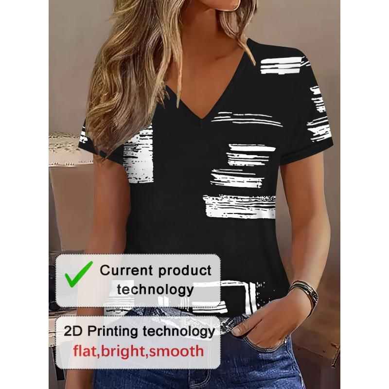 Women s Summer Comfortable Short-Sleeve Fashionable Versatile T-Shirt Simple and Elegant Top S