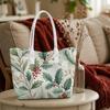 Christmas Holly Berry Print Tote Bag Aesthetic Casual Daily Portable Shoulder Bag