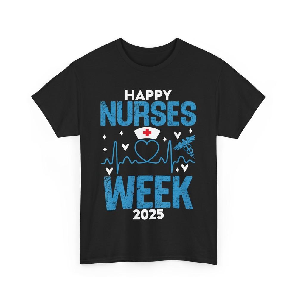 

Nurse Week T-Shirt, Happy Nurses Week 2025 Heartbeat Cute Shirt 3XL