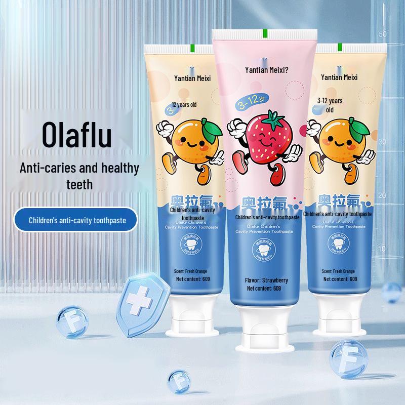 Fluoride Toothpaste for Children (3-12 Years) - Anti-Cavity, Gum Protection, Special for Teething, Safe If Swallowed