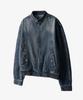 Toffee Vintage Snap Denim Blouson Jacket (Washed Indigo)