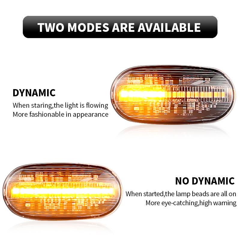 2pcs For Mitsubishi Lancer/Pajero 1998-2005 LED Dynamic Side Marker Turn Signals Plug&Play OEM#MR574781