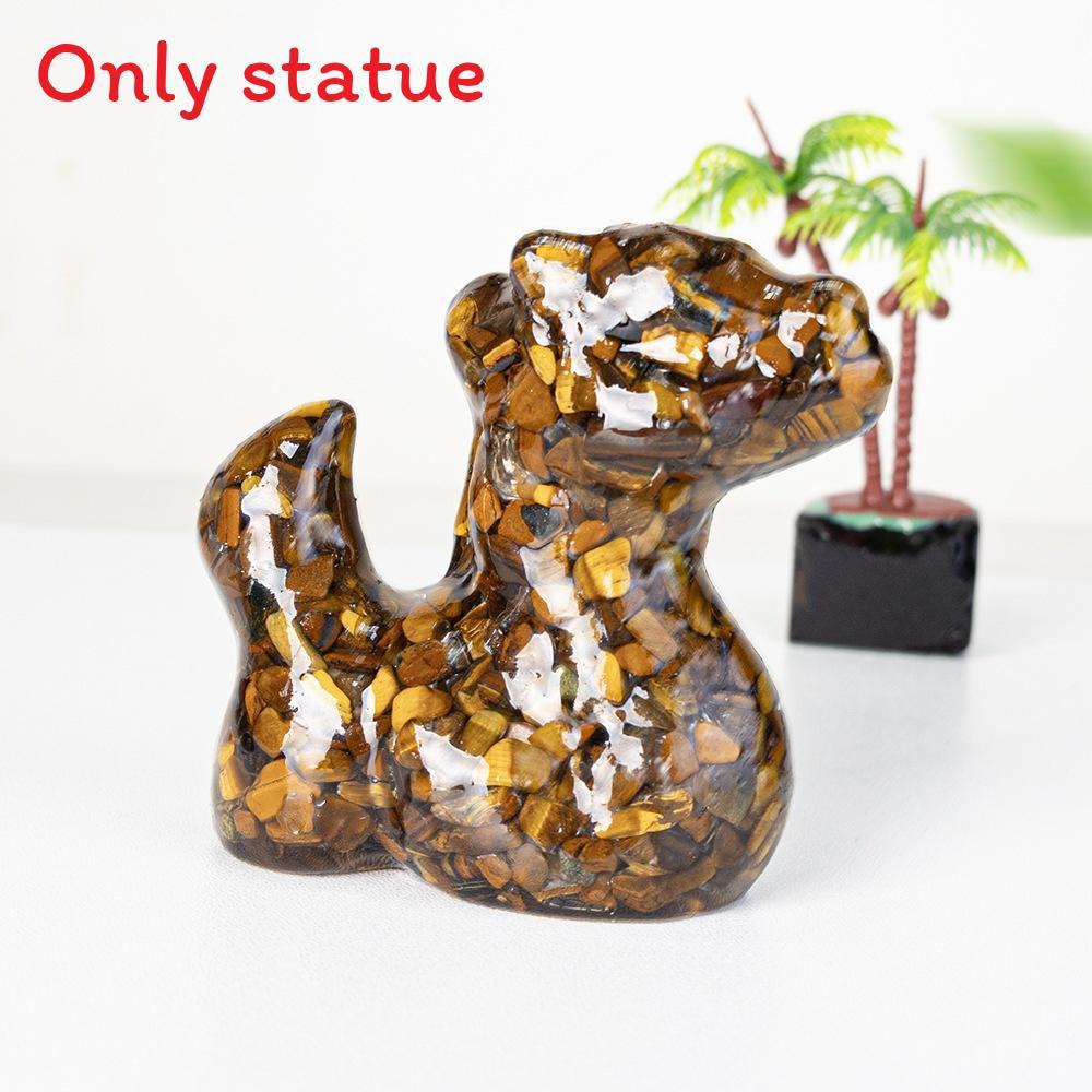 Resin Animal Figurine Home Decor With Natural Crystal For Office And Gift Ideas