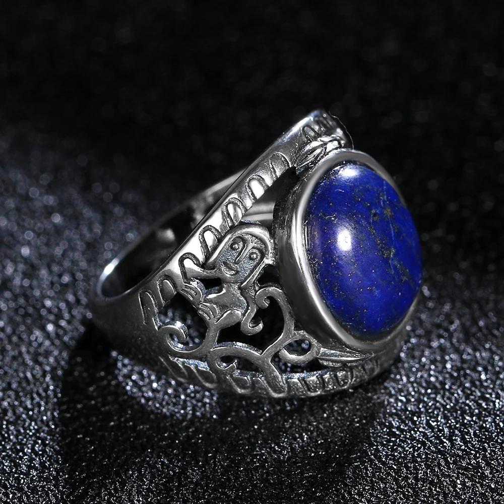 KupferVintage Natürliche Lapislazuli Ringe Ring für Damen Schmuck Herren Finger Feiner Ring Party Jubiläumsgeschenke