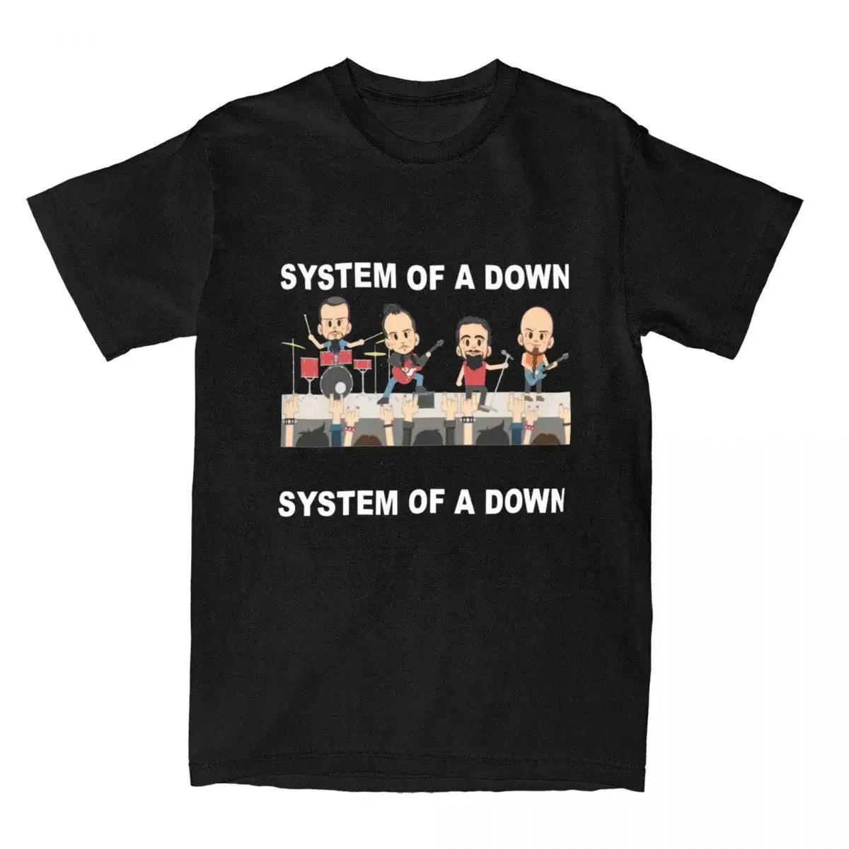 

LE Мужская Женская S.O.A.D Оригинальная Ретро Группа Музыка Футболка System Of A Down Винтажная Круглый Вырез Лето XXXXXL чёрный