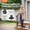 VEVOR Handrails for Outdoor Steps, 2-3 Step Stair Hand Rail Kit, Transitional Carbon Steel Railings with Installation Kit, Stair Rails for Seniors