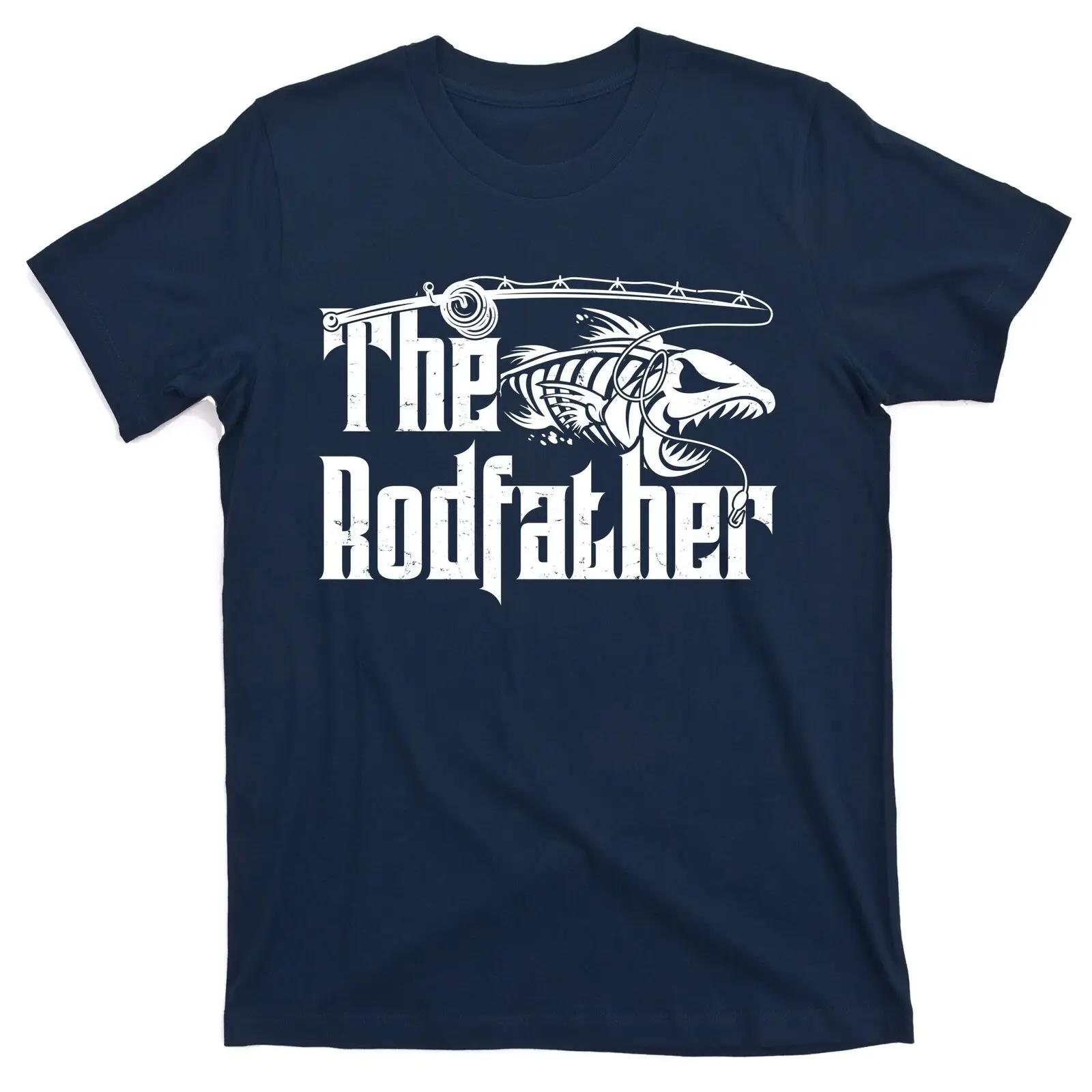 Funny The Rodfather FIshing TShirt Mens 100 Cotton Casual Tshirts Loose Top Size S3XL S