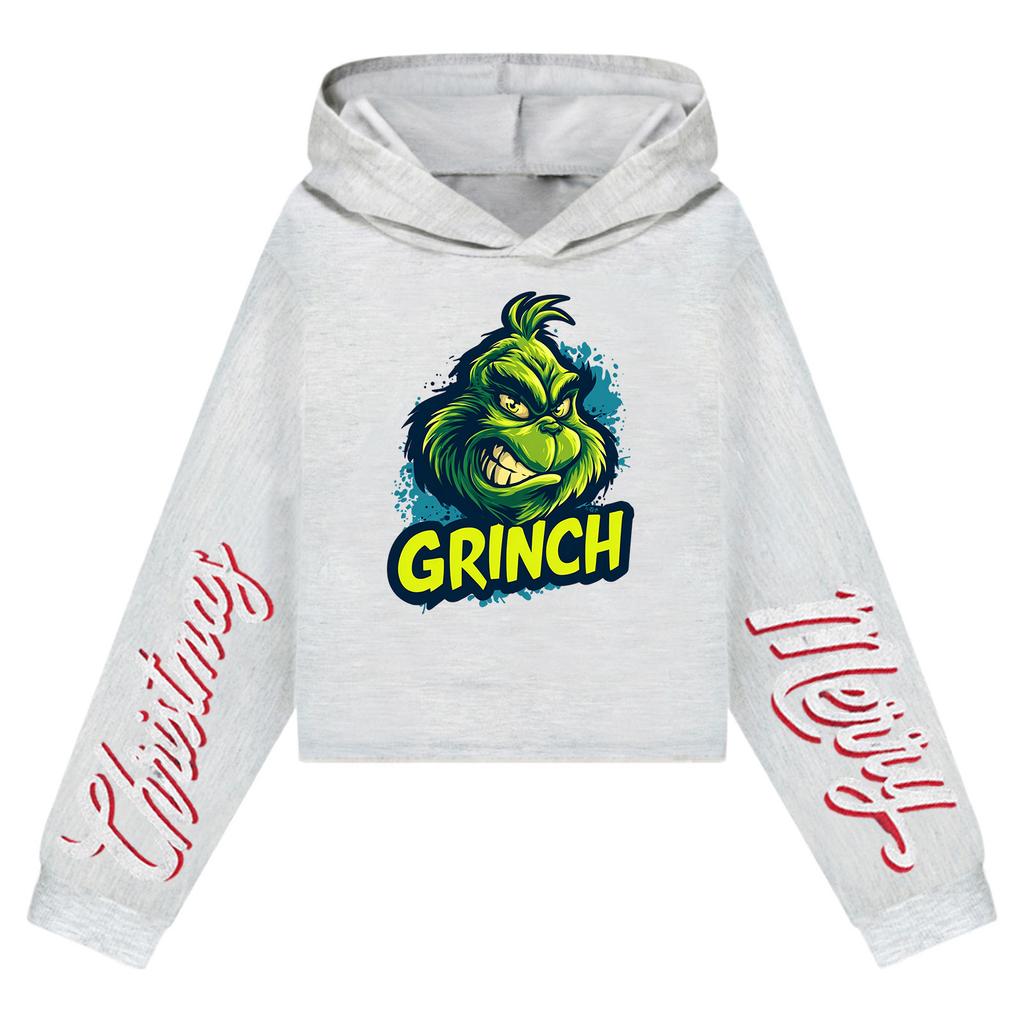 Uformell mote for barn Juleprintet hettegenser med lange ermer (Uten snøring)