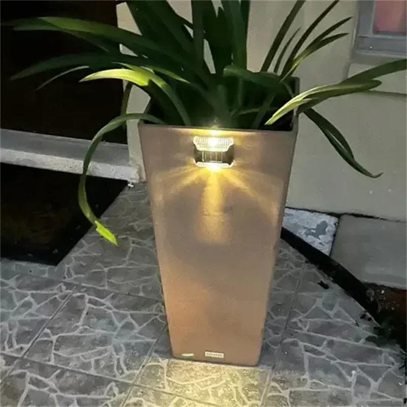 Warm White & White Light Outdoor Solar Wall Lamp Garden Landscape Lighting Courtyard Corridor Walkway Step Deck Stairs LED Night Iight Christmas Decor