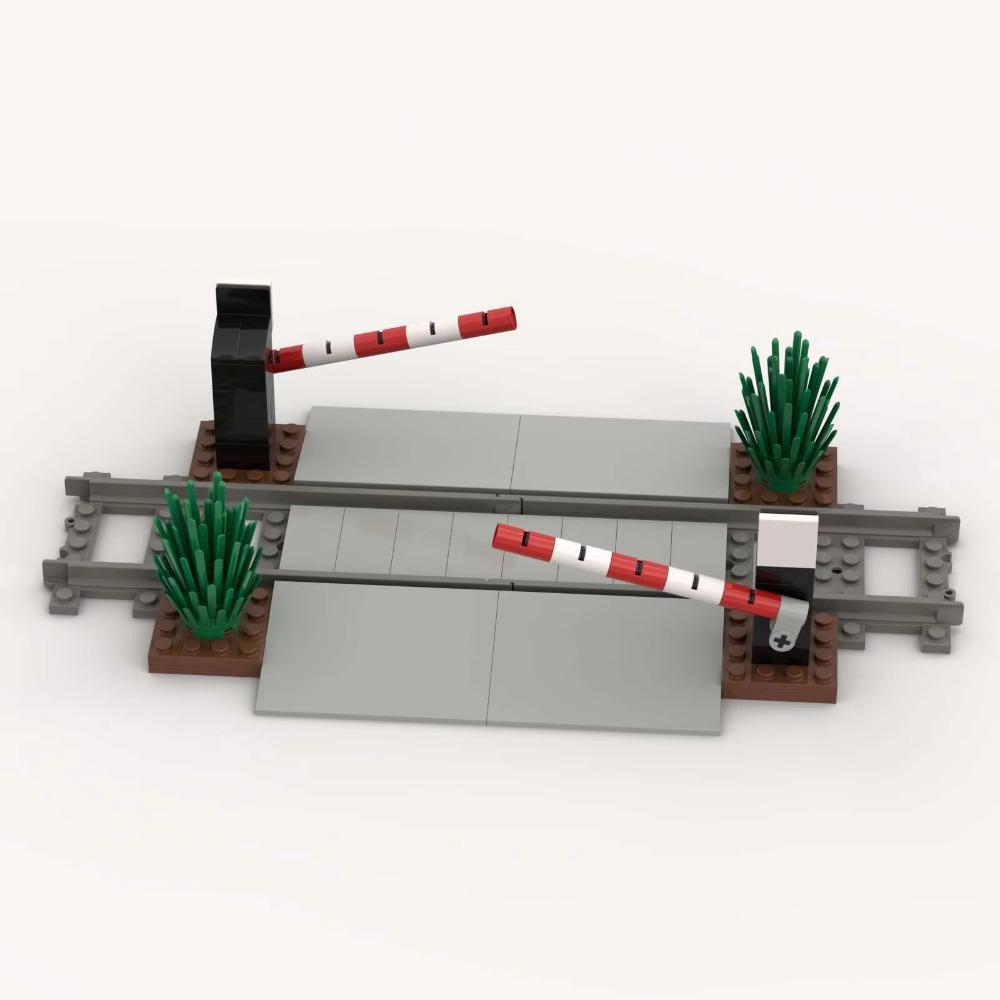 MOC Train Carriage Model, Rail Transport Vehicle, Coal Transport Vehicle, Rail Lift Pole Indicator Light, Train Accessories