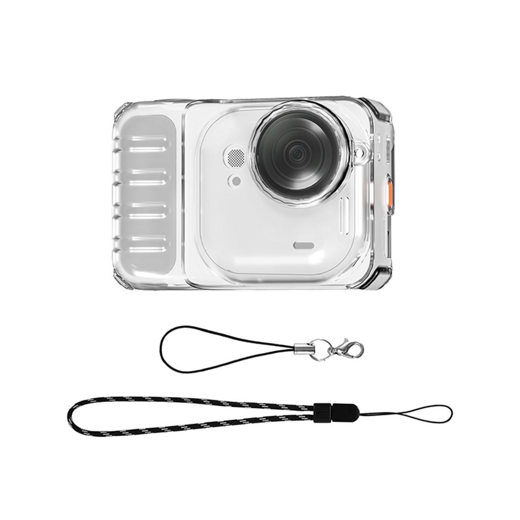 Soft Protective Cover with Lens Protector & Anti-Lost Lanyard Anti-scratch Protector Shell Compatible for Insta360 Go Ultra