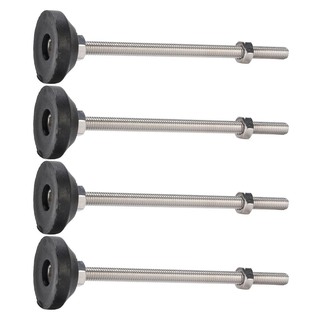 4PCS Leveling Feet Black Color Round Stable 100mm Height Adjustable Furniture Leveling Feet for
