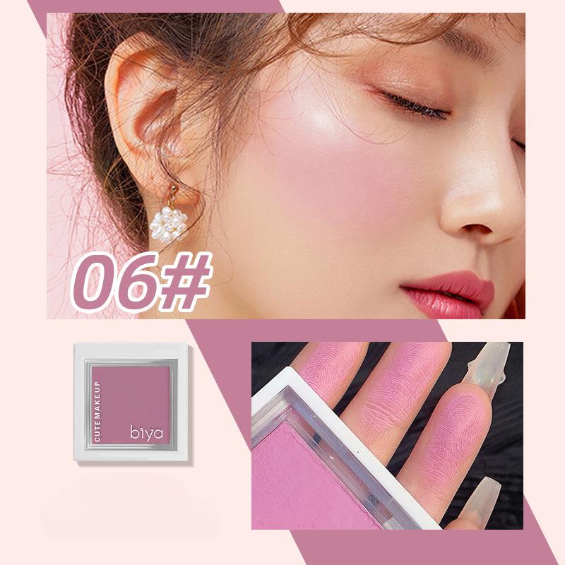 Einfarbige Rouge-Highlighter-Palette, milchiges Apricot, echtes Nude-Make-up, natürliche Kontur-Rouge-Palette für sonnenverbrannte Frauen