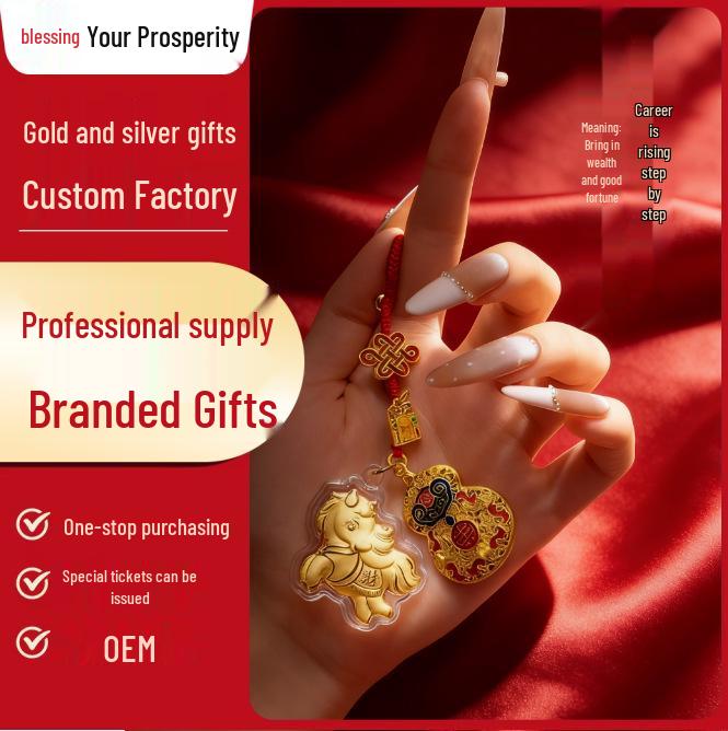 999 Pure Gold Good Luck Gourd Phone Lanyard – Perfect Gift for Prosperity and Small Businesses