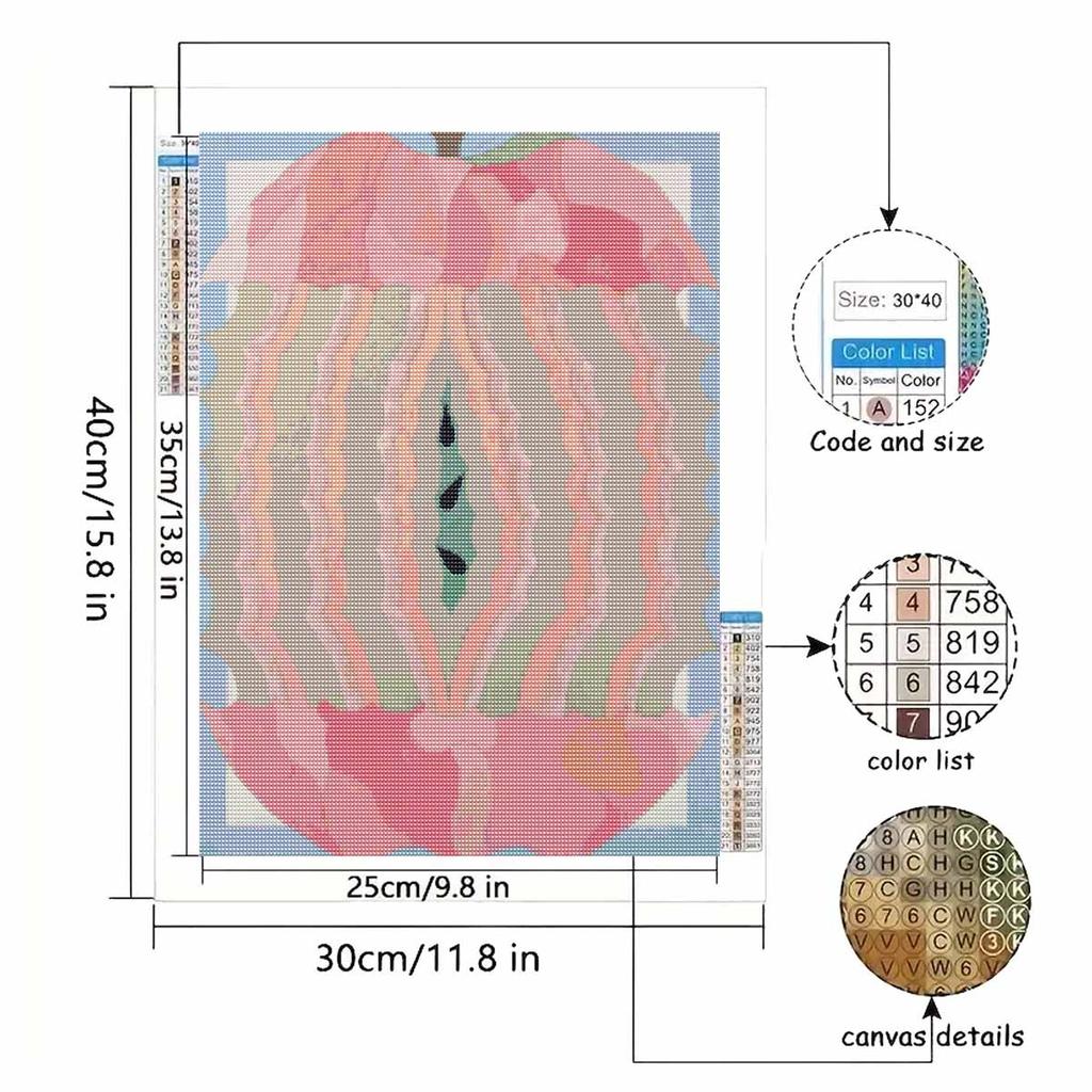 Diamond painting kit. full diamond round mosaic jellyfish handmade. home decoration gift