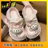 2025 spring and summer new cute hole shoes for women to increase their height and match, step on shit, cartoon thick-soled non-slip slippers for women