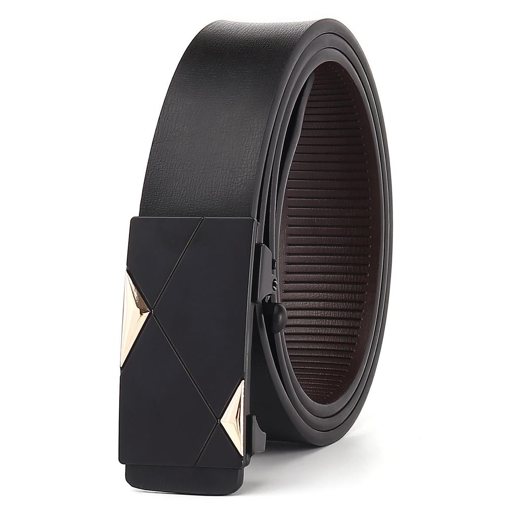Pu Belt Men'S Automatic Buckle Belt Wear-Resistant Belt Body Trendy Men'S Classic Belt