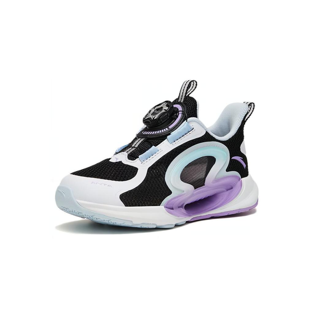Anta Kids Monthly Non-Slip Wear-Resistant Low-Top Running Shoes Kids sneaker White Purple 322329909-5