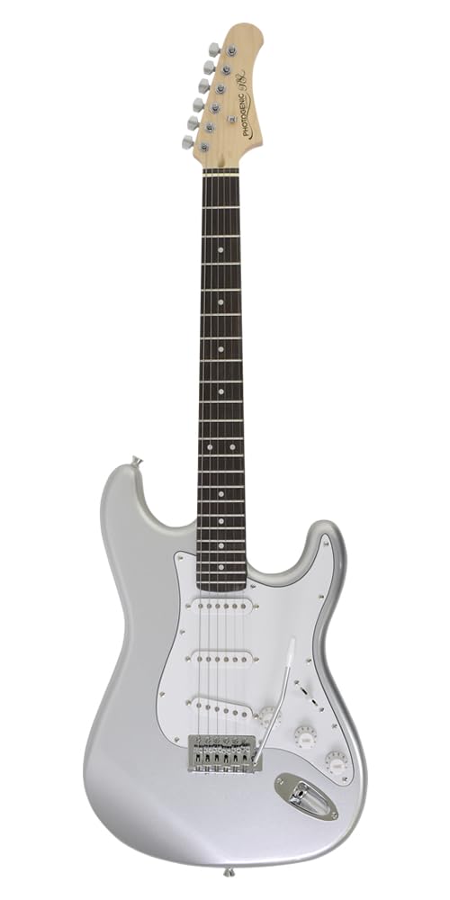 

PhotoGenic ST-180/SV Electric Guitar, Silver, ST Type [Includes Soft Case, Shield, and Adjustment Wrench]
