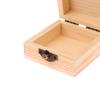 Unfinished Log Color Wooden Watch Box Diy Pine Wood Treasure Chest With Locking Clasp Hinged Lid Jewelry Storage Box