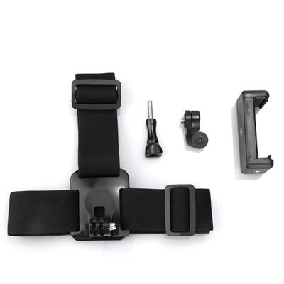 4 Piece Adjustable Universal Head Strap Phone Mount Set Secure Anti Shake Design Support for Sports and Live Streaming