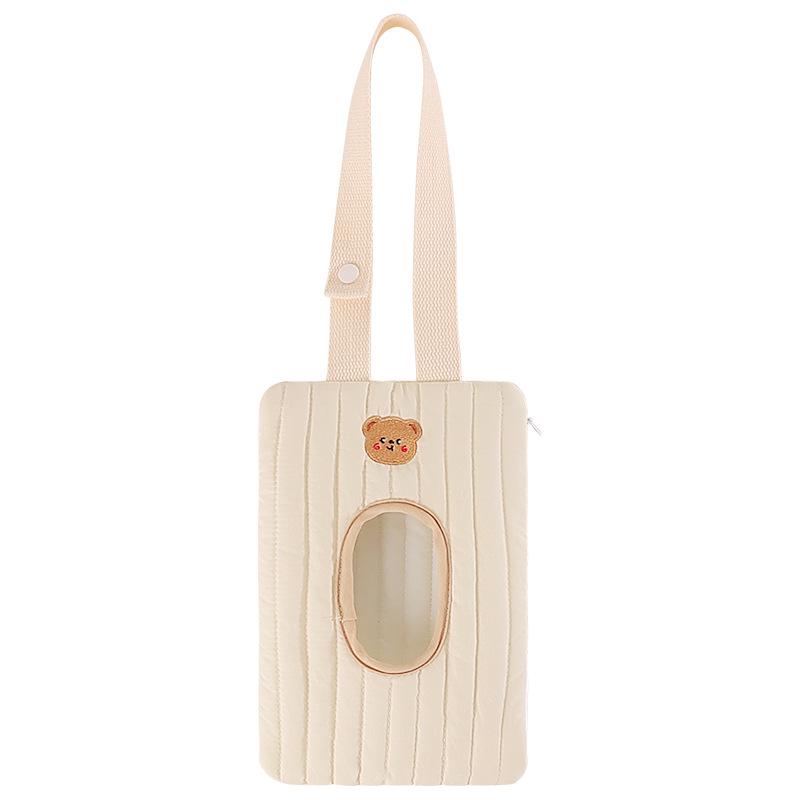 Car Cartoon Tissue & Wet Wipe Hanging Bag for Seats & Strollers