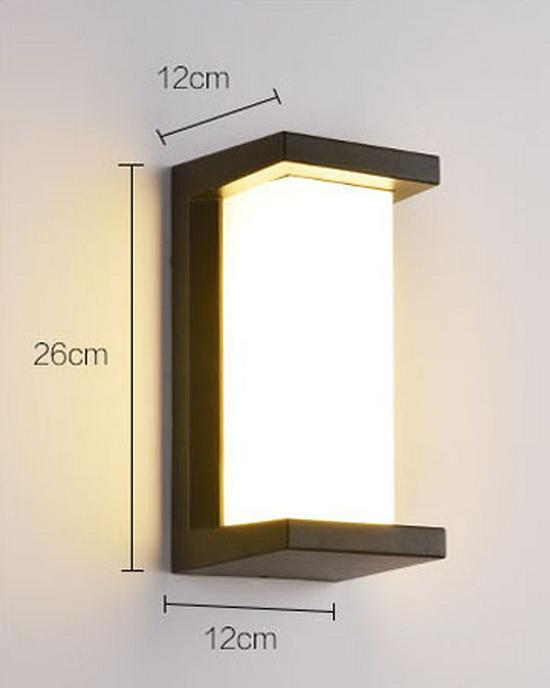 Modern Minimalist Waterproof Outdoor Wall Light with Radar Motion Sensor for Balcony and Doorway