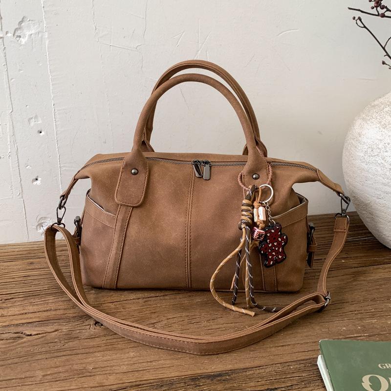 Premium Handbag Women's 2025 New Autumn and Winter Retro Shoulder Messenger Bag Women's Bag Fashion Boston Bag